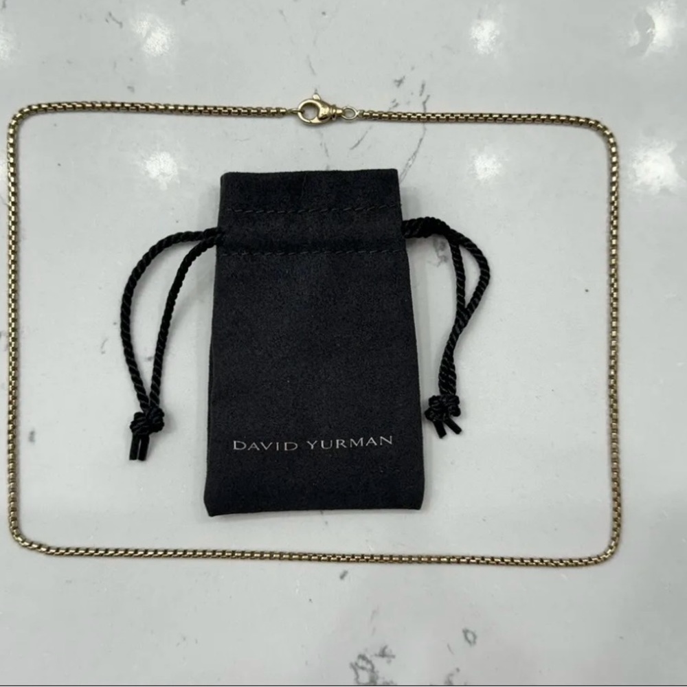 David Yurman 18K Yellow Gold 2.5 mm Box Chain - 22 inches